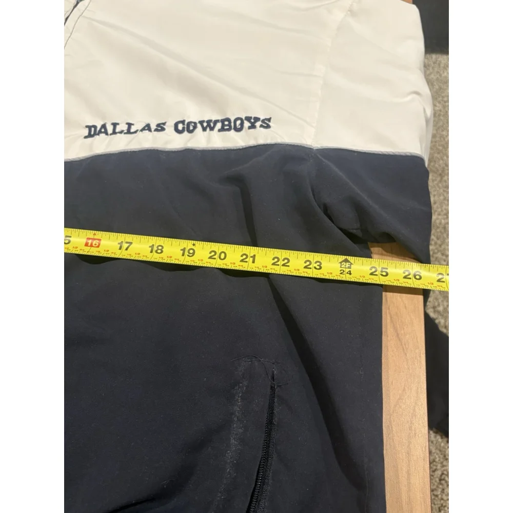 NFL Dallas Cowboys Pullover Windbreaker Jacket Navy And White Men’s 2XL Blue B1 - Picture 4 of 9
